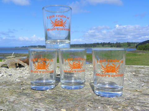I got crabs at BRADY'S OYSTERS  - Shot Glass 4 oz