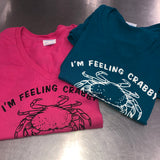 T-shirt - Ladies V-neck - I'm feeling CRABBY