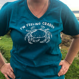 T-shirt - Ladies V-neck - I'm feeling CRABBY